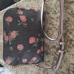 Michael Kors Rose Print Crossbody